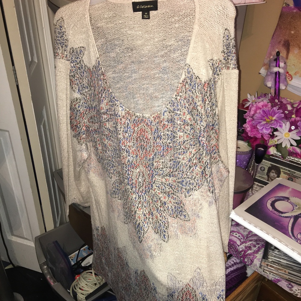 G Collection White Sweater, 3X